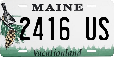 ME license plate 2416US