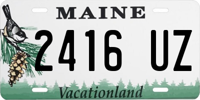 ME license plate 2416UZ