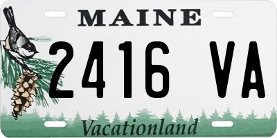 ME license plate 2416VA