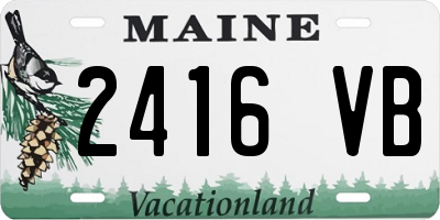 ME license plate 2416VB