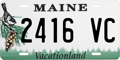 ME license plate 2416VC