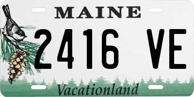 ME license plate 2416VE