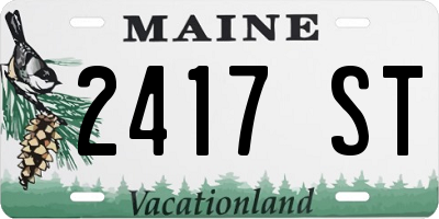 ME license plate 2417ST