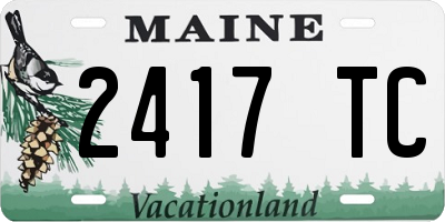 ME license plate 2417TC