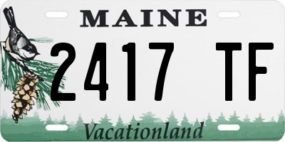 ME license plate 2417TF