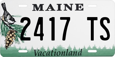 ME license plate 2417TS
