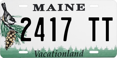 ME license plate 2417TT