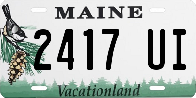 ME license plate 2417UI