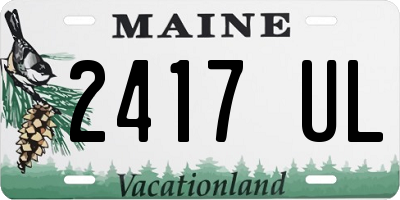 ME license plate 2417UL