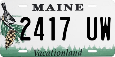 ME license plate 2417UW