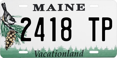 ME license plate 2418TP