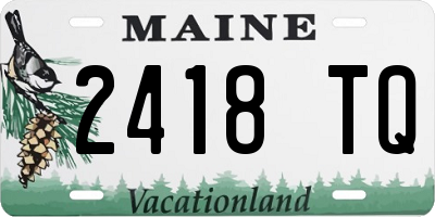 ME license plate 2418TQ