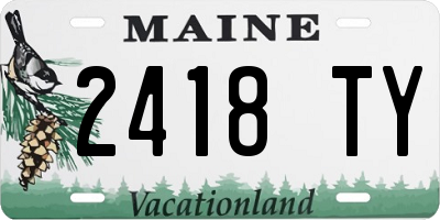 ME license plate 2418TY