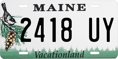 ME license plate 2418UY