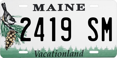 ME license plate 2419SM