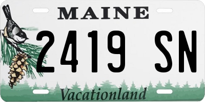 ME license plate 2419SN