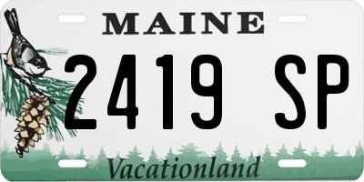 ME license plate 2419SP