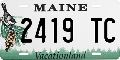 ME license plate 2419TC