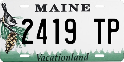 ME license plate 2419TP