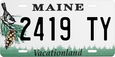 ME license plate 2419TY