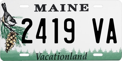 ME license plate 2419VA
