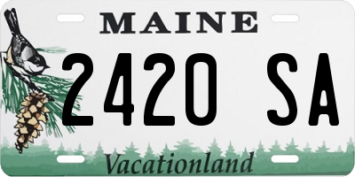 ME license plate 2420SA