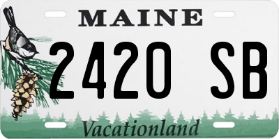 ME license plate 2420SB