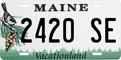 ME license plate 2420SE