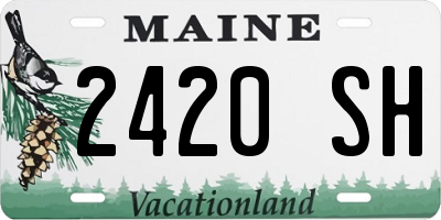 ME license plate 2420SH