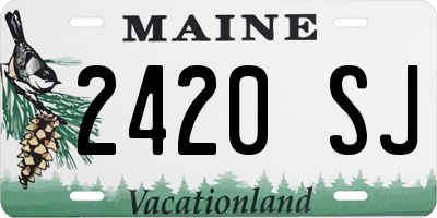 ME license plate 2420SJ