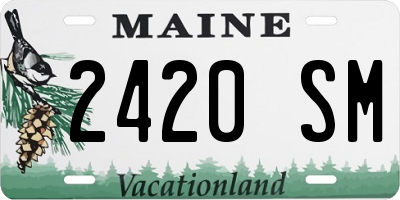 ME license plate 2420SM