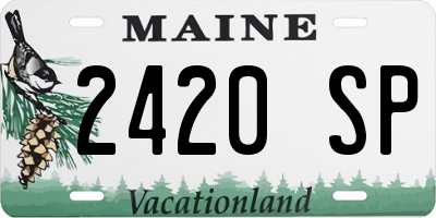 ME license plate 2420SP