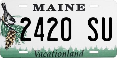 ME license plate 2420SU
