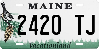 ME license plate 2420TJ