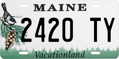 ME license plate 2420TY