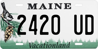 ME license plate 2420UD