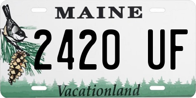 ME license plate 2420UF