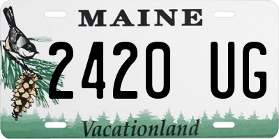 ME license plate 2420UG