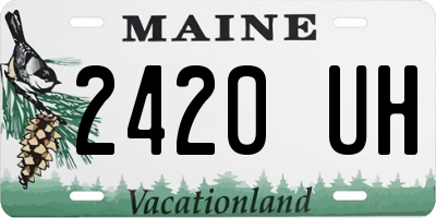 ME license plate 2420UH