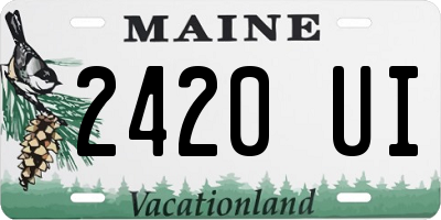 ME license plate 2420UI