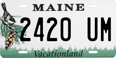 ME license plate 2420UM