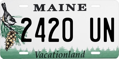 ME license plate 2420UN