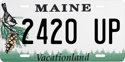 ME license plate 2420UP