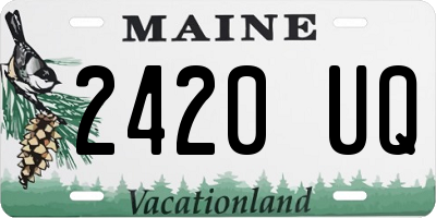 ME license plate 2420UQ