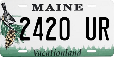 ME license plate 2420UR