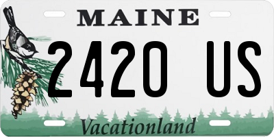 ME license plate 2420US