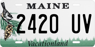 ME license plate 2420UV