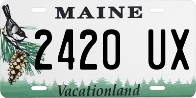 ME license plate 2420UX