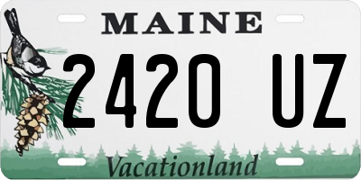 ME license plate 2420UZ