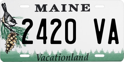 ME license plate 2420VA
